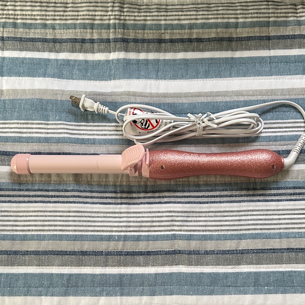 Pink Glitter Curling Wand